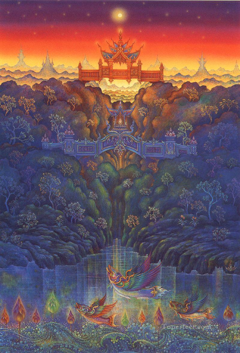 現代仏教天国ファンタジー003 CK仏教油絵